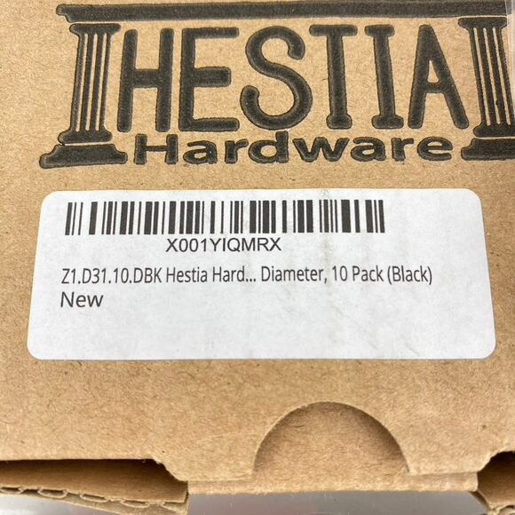 Hestia Round Black Cabinet Knobs Kitchen Hardware Dresser Pulls - Picture 2 of 6